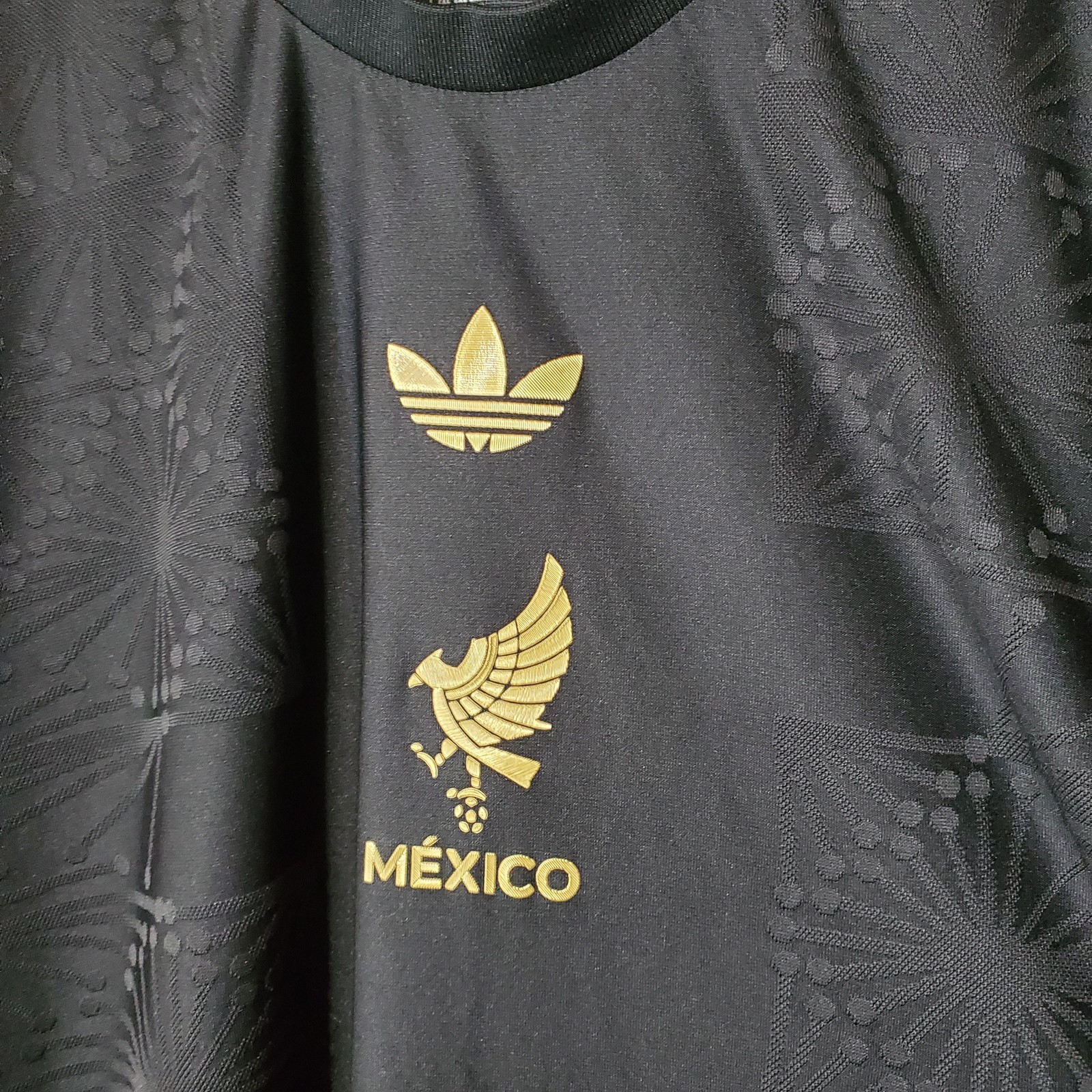 Mexico National Team Jersey Mens 2XL Black Soccer Adidas Mexico De Oro HEAT.RDY thumbnail 8