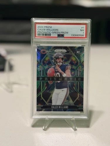 2024 Prizm Caleb Williams Prizmatic Green Prizm Psa 7 RC Bears