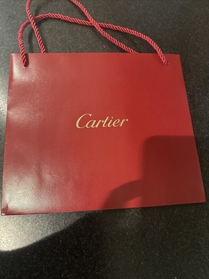 Cartier red Suede Travel Snap pouch Bracelet Watch Jewelry 7.25x4