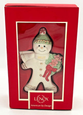 Lenox Annual Gingerbread Man Christmas Ornament 2013 Porcelain 24K Gold Trim NEW