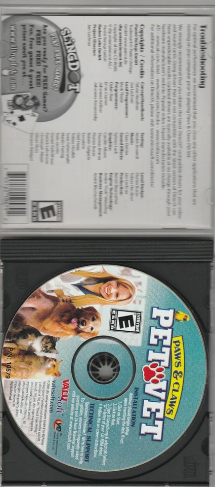 Paws & Claws Pet Vet by ValuSoft for Win XP ~ 2006 ~ CD-ROM - Image 2 of 2