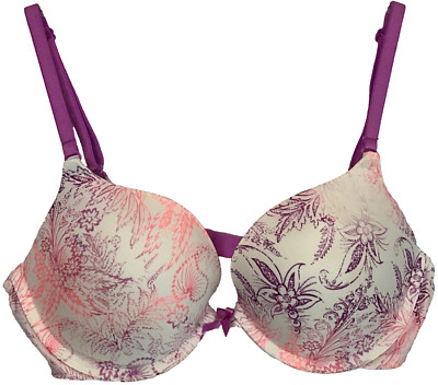 Victoria's Secret Push-Up Convertible Floral Bra Size 34C Underwire Padded