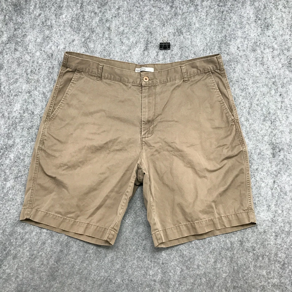 Pantalones Cortos Reed Edward Para Hombre Talla 38 Caqui Marrón Frente Plano Informales Bolsillos Cortados Foto 3 de 4