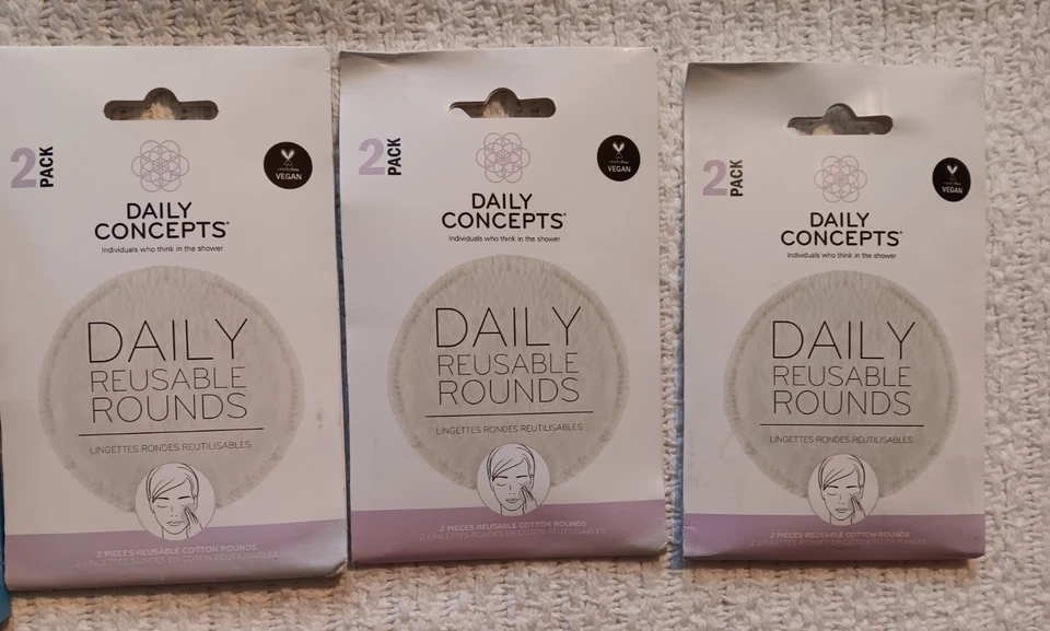 Conair Brush Set Panda Makeup Headband Daily Concepts Reusable Cotton Rounds Lot - Image 3 of 4