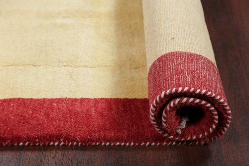 Thick Pile Contemporary Modern Gabbe Shiiraz Oriental Area Rug Hand Knotted 4x6 - Picture 9 of 12