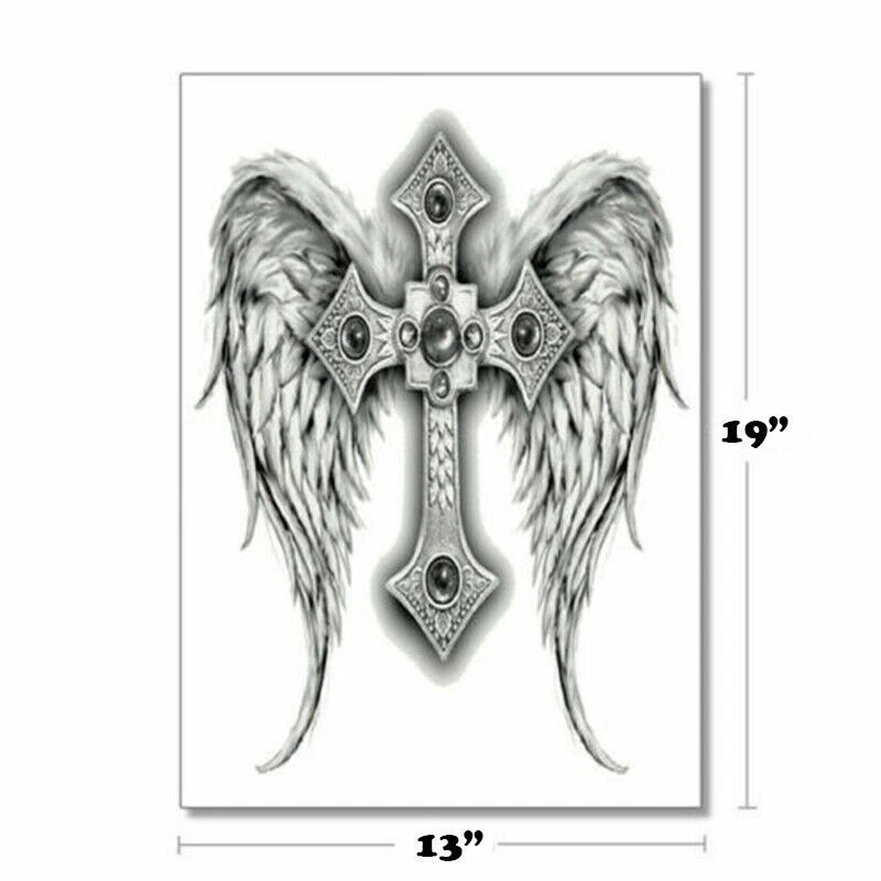 Tatuaje temporal espalda completa arte corporal grande pegatina impermeable envío rápido desde EE. UU. Foto 2 de 4