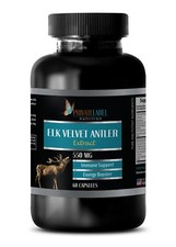 Deer antler supplement - ELK VELVET ANTLER 550mg - male stamina energy - 1 Bot