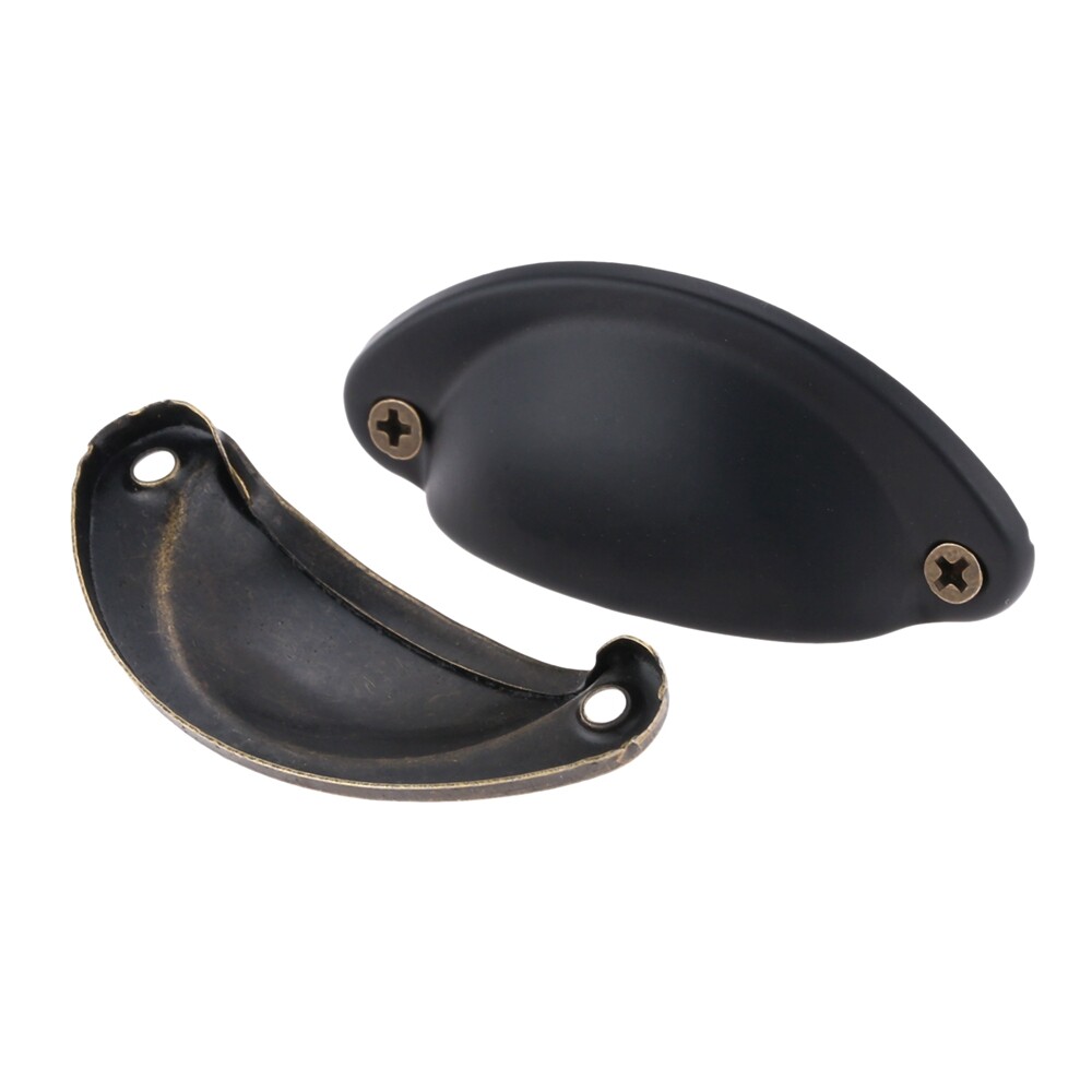 Mini Cup Pulls Shell Handles Half Moon Antique Drawer Door Pull Handles eBay