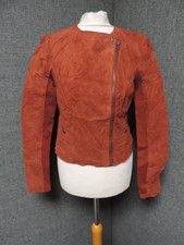 Vero Moda Forever Short Suede Slim Jacket Rust S Rrp £88 Ln120 Aa 02