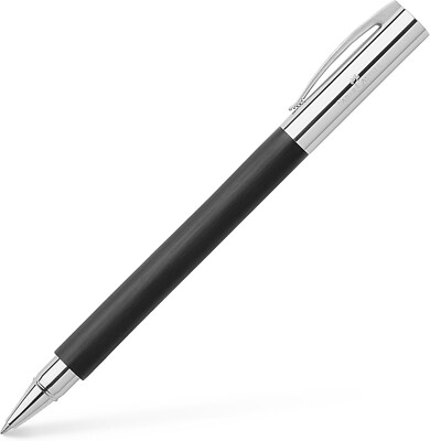 FABER-CASTELL Tintenroller AMBITION Edelharz  Schaftfarbe: schwarz / silber
