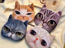 Cat Pet Fluffy Quality Toy Novelty Cute Purse Wallet Cosmetic Pouch Coins Bag 