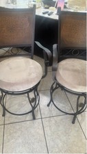 Two Counter Height Metal Bar Stools
