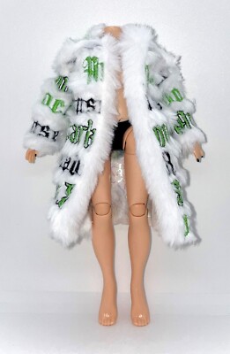 Shadow High Rainbow Vision Harley Limestone Doll Neon Green White Faux Fur Coat