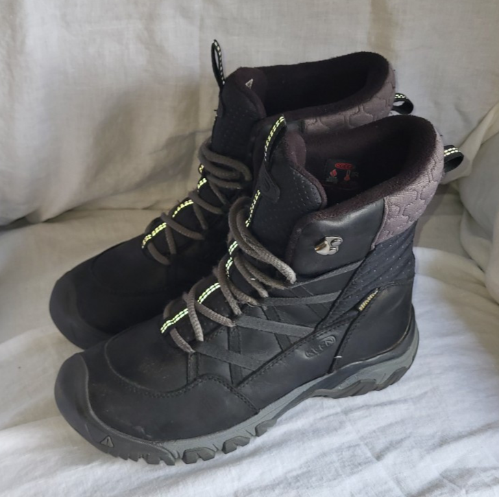 Keen Stivali da Neve Donna 8.5 Hoodoo Impermeabili Nero 200g Pelle Isolante Nero