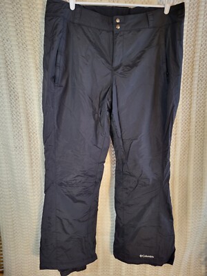 Columbia Women's Size 2X Black Insulated  Ski Snow Pants Worn Once