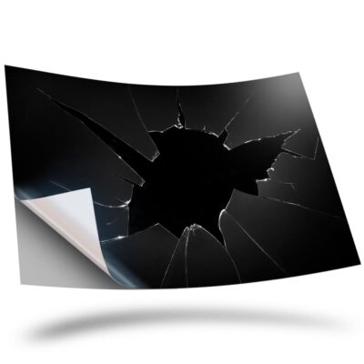 1 x Vinyl Sticker A2 - BW - Smashed Broken Glass #38949 | eBay UK