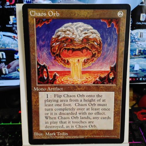 MTG -- PROMO ---  CHAOS ORB (SCRYE)  6 X 9 ---  LIGHT FLAWS - Picture 1 of 1