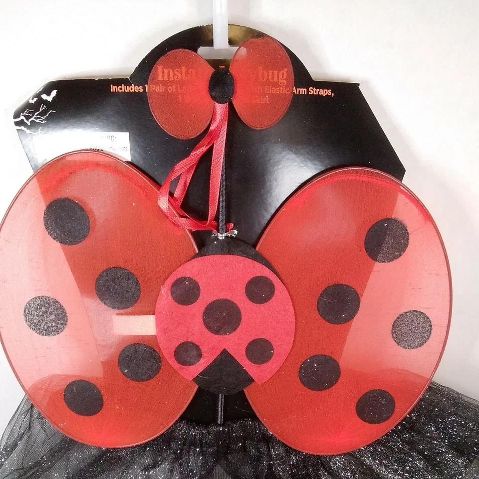 Disfraz Dama Insecto Talla Única Niños Tutú Alas y Varita Nuevo Foto 3 de 4