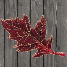 Autumn Fall Leaf Embroidered Patch — Iron On
