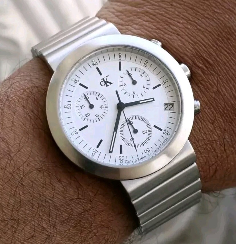 CK Calvin Klein K2171 Panda Dial Quartz Chronograph Swiss Made Men's Watch