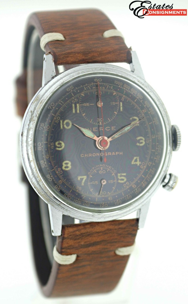 Rare Vintage Pierce Pilot's Chronograph Circa 1940's Men's Watch