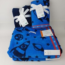 8pc CARO Home 2 Bath Towels 2 Hand Towel 4 Washcloths Space Rockets Moon