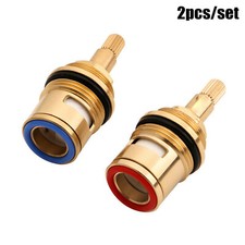 2x Bath 3/4" Tap Valve Cartridge Ceramic Gland 20 Teeth quarter turn Flow Mixer