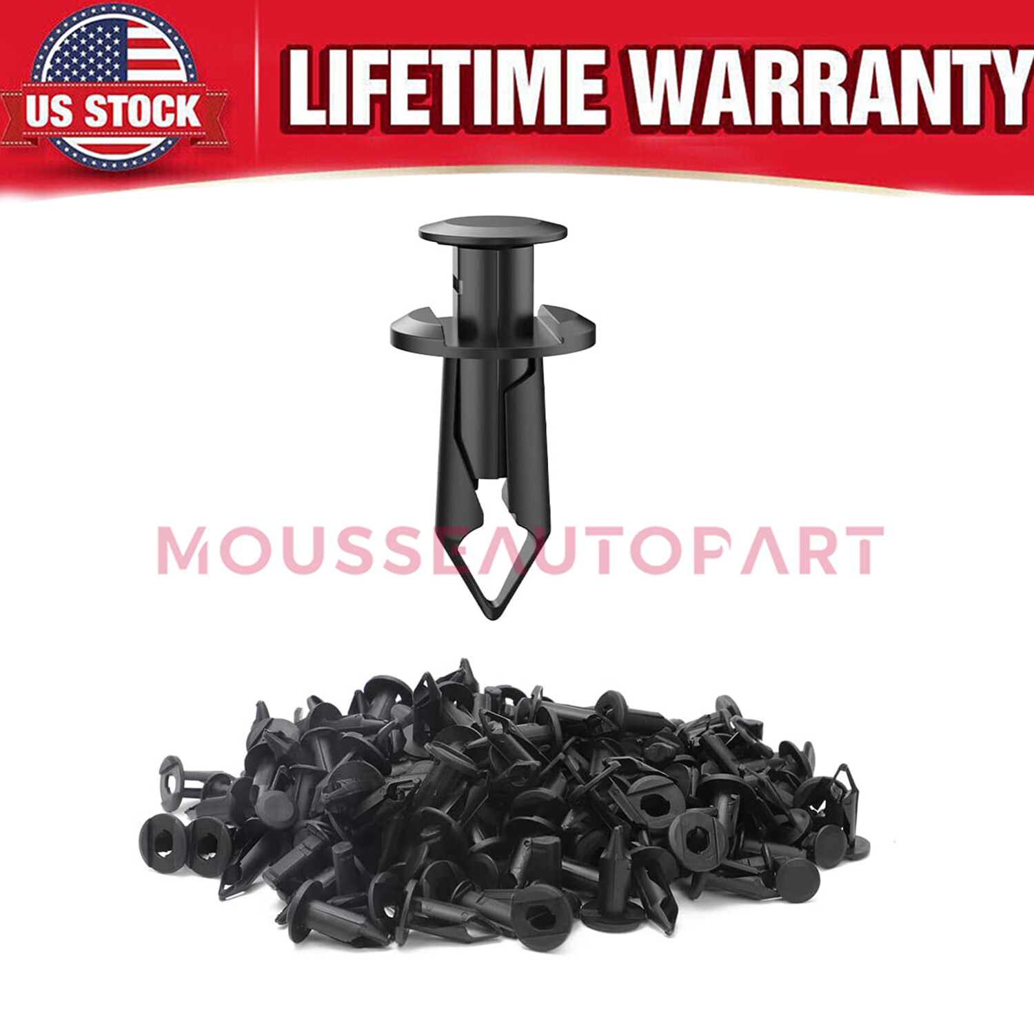 100pcs ATV Retainer Clip Push Pin Splash Guard Body Panel Clip For Honda Suzuki eBay