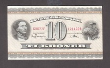 Denmark P.44y-4008, 10 Kroner 1967, PFX K5, VF, We Combine                  2009