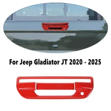 For Jeep Gladiator JT 20-25 Red Exterior Rear Door Tailgate Handle Cover Trim 2P