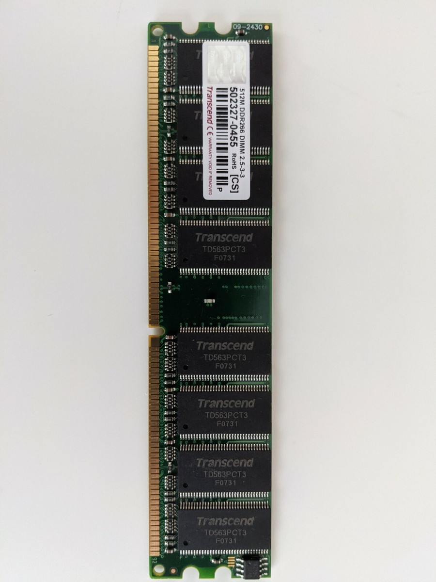 Transcend 512MB DDR-266MHz PC-2100 non-ECC DIMM