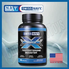 Swiss Navy Triple X Testosterone Booster 45ct Male Vitality Supplement USA Made