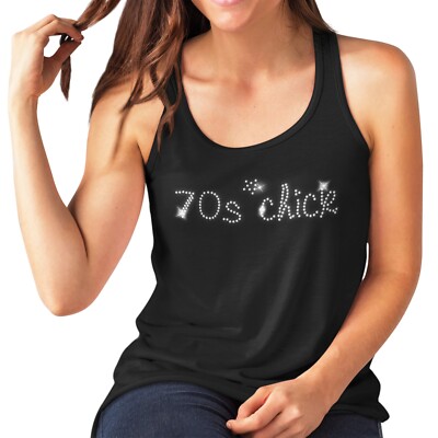 Rock Chick Crystal Vest – Rhinestone Design Cotton Top For Disco, Rock & Roll, Fancy Dress – Sizes 8 To 16, Machine Washable