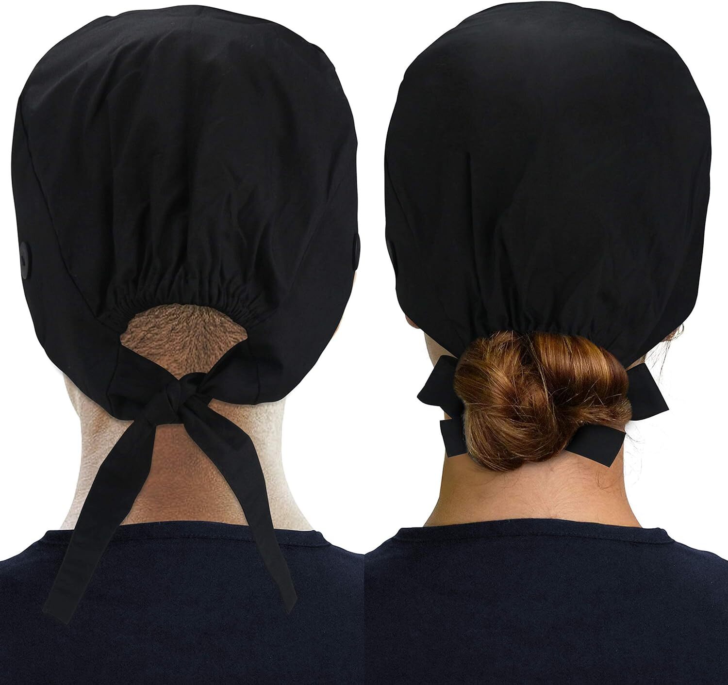 ABAMERICA Working Caps with Button 1 Pack: Satin Lined P Tie Back- B47 ...
