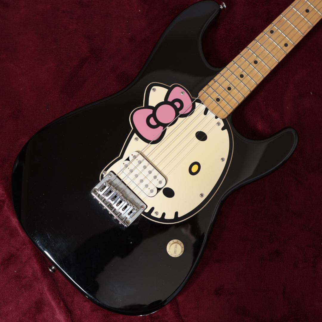 Squier Hello Kitty Stratocaster Electric Guitar Black Sanrio Used 