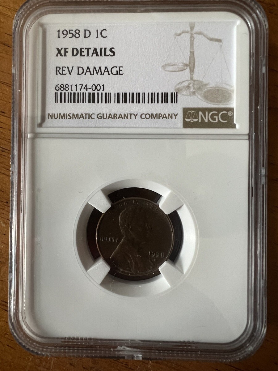 🔥RARE🔥1958 D Lincoln Cent Double Die Obverse ERROR-NGC