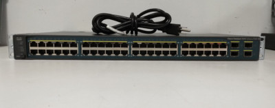 Cisco Catalyst 3560 48-Port PoE Switch WS-C3560V2-48PS-S  W/RACK EARS (TESTED)