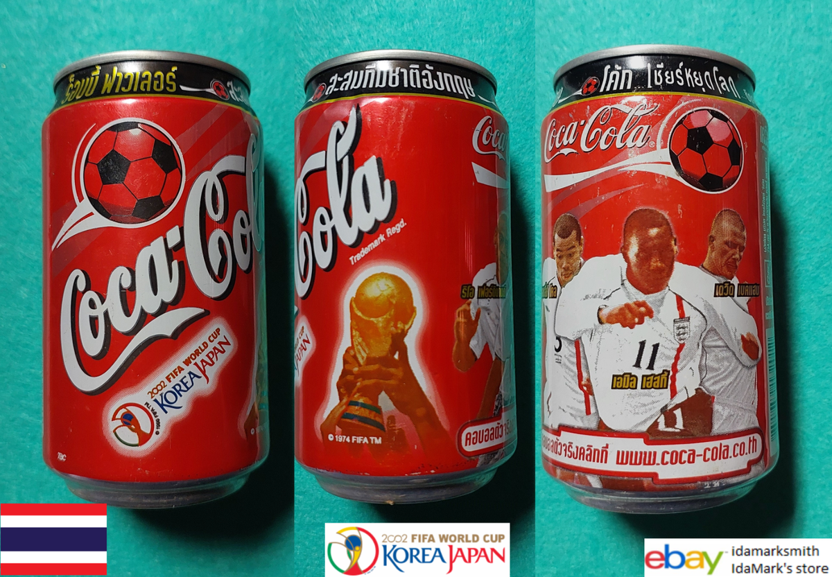 2002 FIFA World Cup コカ・コーラ 5本セット Empty COCA-COLA can THAILAND FIFA World Cup 2002 Korea Japan