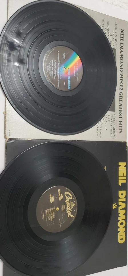 NEIL DIAMOND‎: "HIS 12 GREATEST HITS" & "THE JAZZ SINGER"  2 CLASSICS VINYL LP  - Image 4 of 4