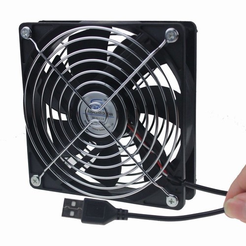 Ventilador USB silencioso multipropósito de 120 mm para receptor DVR PlayStation Xbox PC con parrilla - Imagen 8 de 13