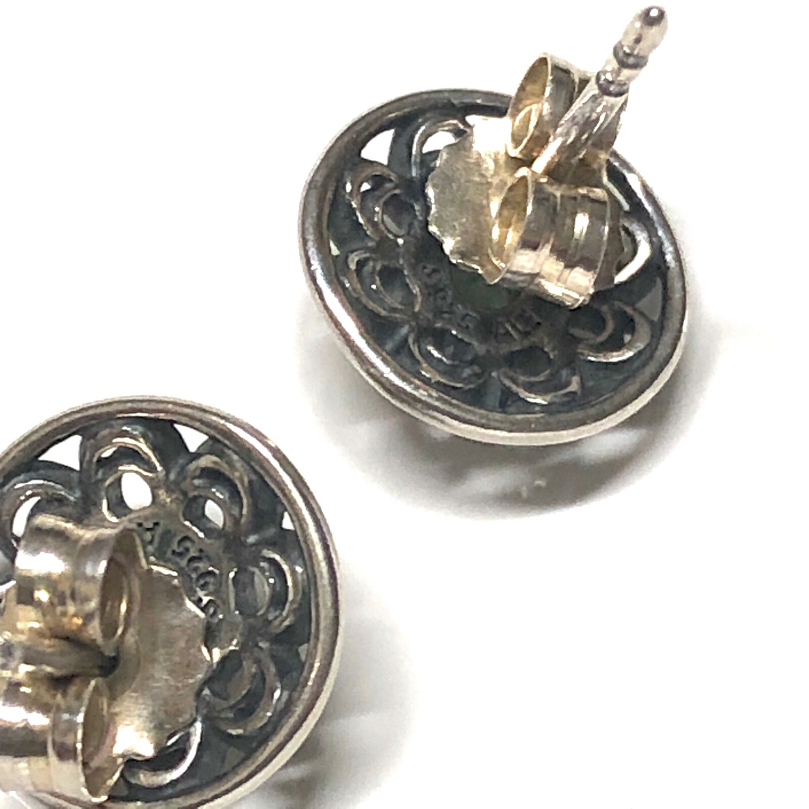 Authentic PANDORA VINTAGE ALLURE Stud EARRINGS 14k gold 290542SSG