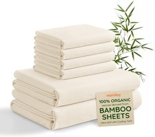 King 6 Pieces 100 Viscose Derived from Bamboo Sheet Set, Silky Smooth Soft