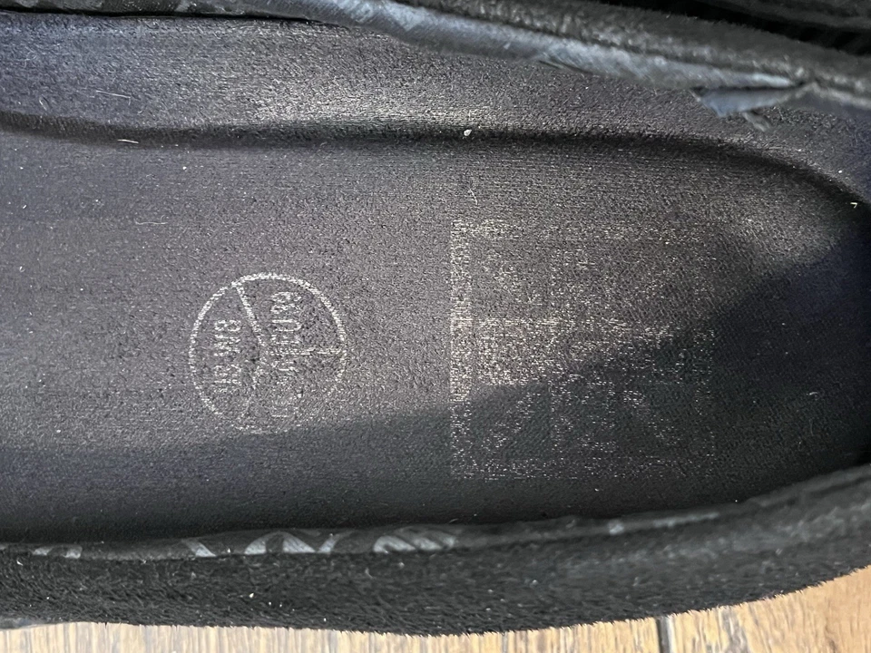 Correa de tobillo plana negra de ballet en punta TUK para mujer talla 8 Foto 3 de 4