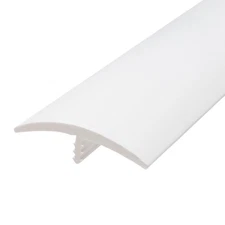 Outwater Plastic T-molding 1-1/2 Inch White Flexible Polyethylene Center Barb...