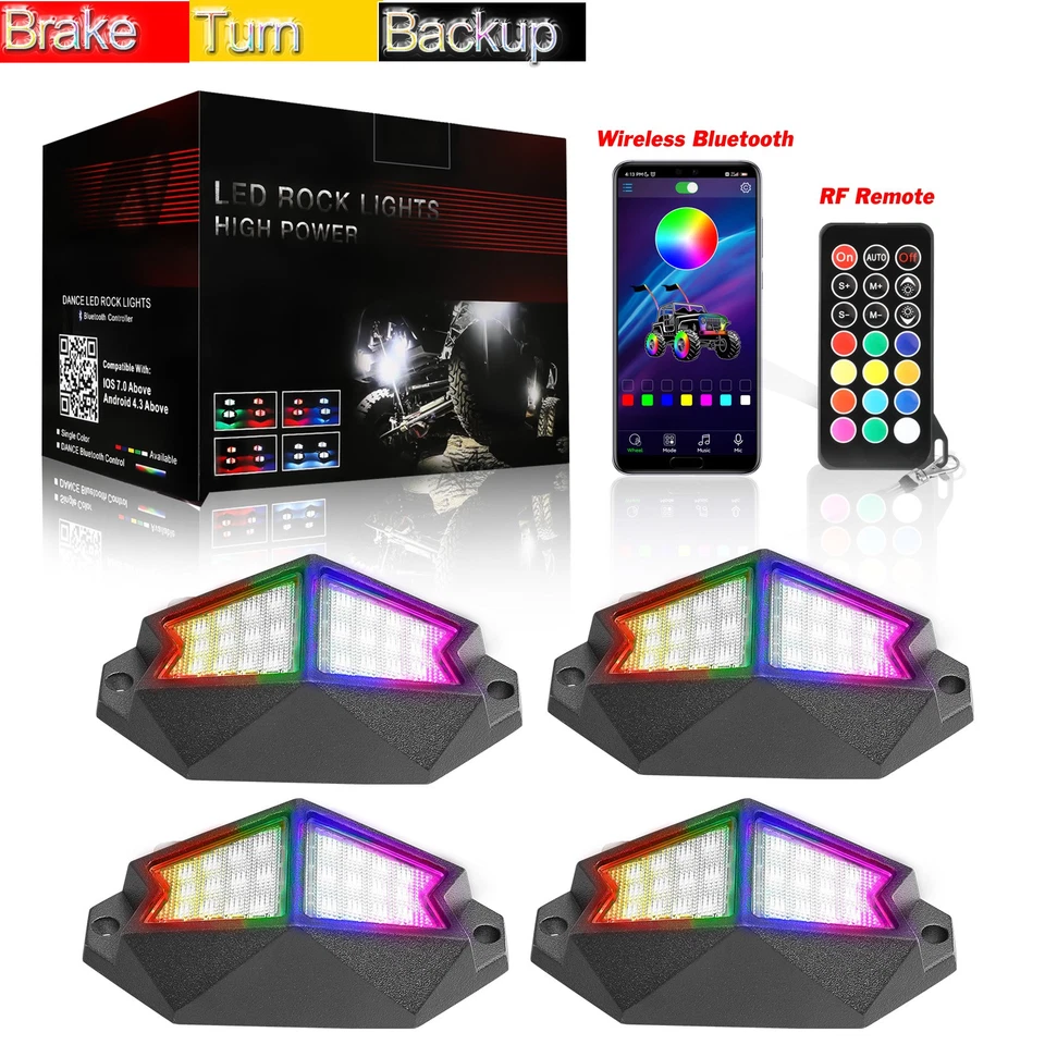 Kit de bocina de señal de giro UTV para Can-am Maverick X3 legal en la calle + 4 cápsulas luces de roca Foto 2 de 4