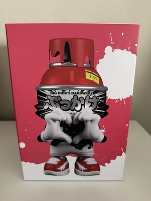 SUPERPLASTIC KRANKY 8'' SEALED OG SLICK LOVE RED PRINT SPRAY PAINT CAN SIGNED ART