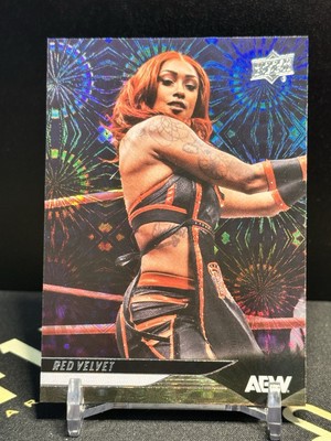 2025 RED VELVET UPPER DECK AEW #42 PYRO PARALLEL!!