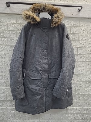 New Obermeyer Sojourner Down Jacket FP600 Waterproof Size 18 Charcoal