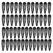 HFZRZFH Black Metal Snap Hair Clips 50 Pieces No Slip Hair Pins Accessories