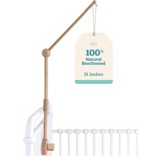 Baby Crib Mobile Arm Wooden Holder 31 inch Beech Hangers Strong Anti Slip